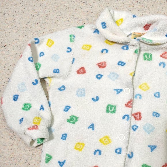 Vintage Terrycloth Footed Pjs 6 months - Picture 2 of 7
